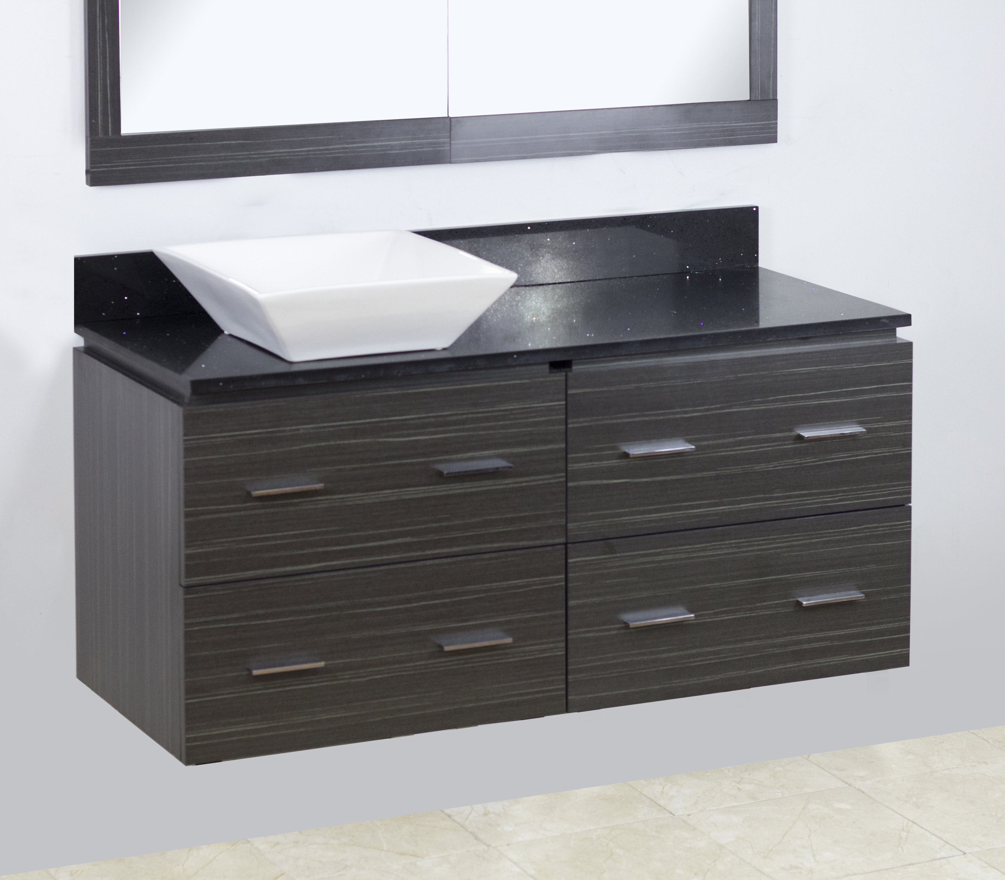 American Imaginations 48" Single Modern Wall Mount Bathroom Vanity Set